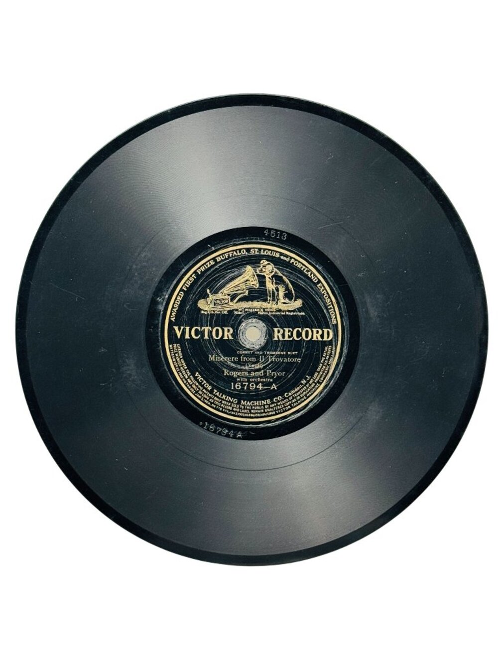 Rogers And Pryor Cornet & Trombone 10 Inch Shellac Record 78 RPM Victor 16794 VG